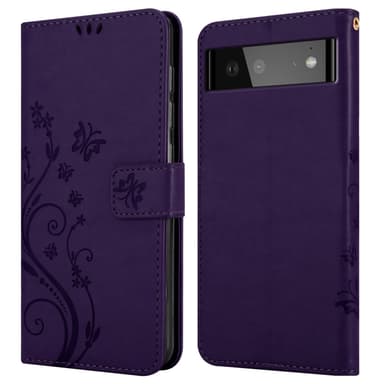 Google PIXEL 6 Suojakuori Lompakkokotelo (Violetti)