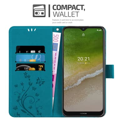 Nokia G50 5G Suojakuori Lompakkokotelo (Sininen)