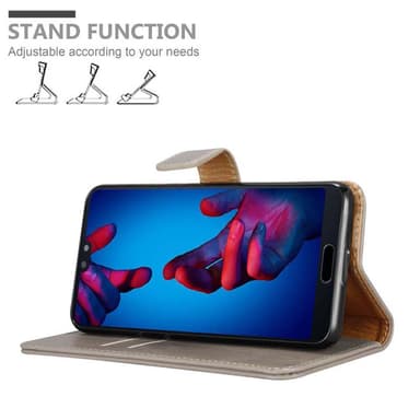 Huawei P20 Suojakuori Lompakkokotelo (Ruskea)