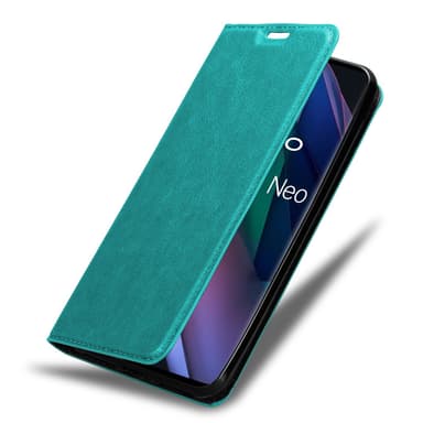Oppo FIND X3 NEO Suojakuori Lompakkokotelo (Turkoosi)