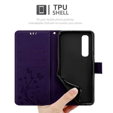 Oppo FIND X2 Suojakuori Lompakkokotelo (Violetti)