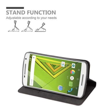 Motorola MOTO X PLAY Suojakuori Lompakkokotelo (Ruskea)