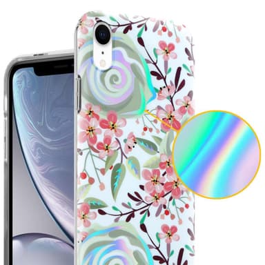 iPhone XR Suojakuori Lompakkokotelo (Valkoinen)