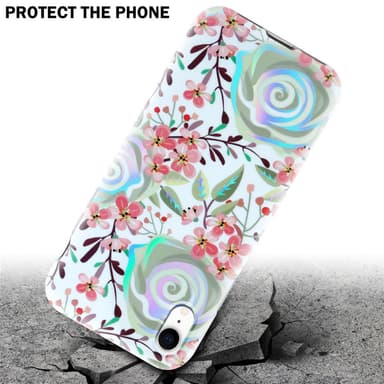 iPhone XR Suojakuori Lompakkokotelo (Valkoinen)