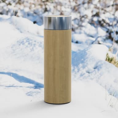 Termospullo Teekannu Kahvipannu Muki bambusta 350ml