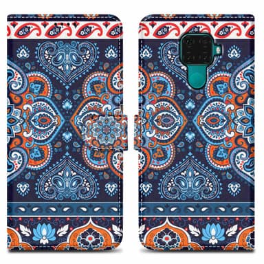 Huawei MATE 30 LITE Suojakuori Lompakkokotelo (Sininen)
