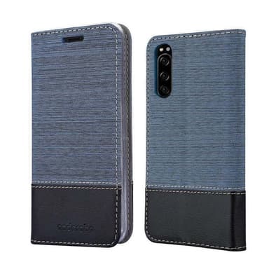 Sony Xperia 5 Suojakuori Lompakkokotelo (Sininen)