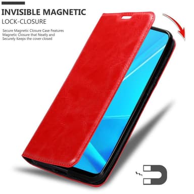 Oppo A92 Suojakuori Lompakkokotelo (Punainen)