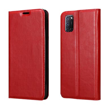 Oppo A92 Suojakuori Lompakkokotelo (Punainen)