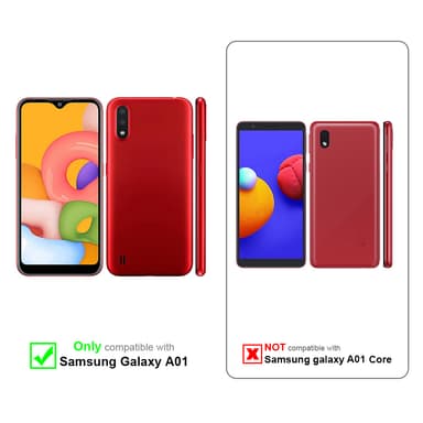 Suojakuori Samsung Galaxy A01 Lompakkokotelo (Hopea)