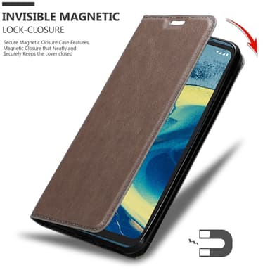 Nokia XR20 Suojakuori Lompakkokotelo (Ruskea)