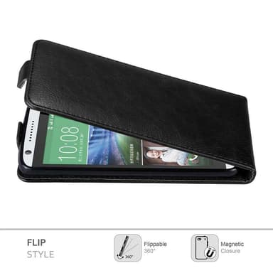 HTC Desire 820 Suojakuori Lompakkokotelo (Musta)
