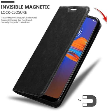 Motorola MOTO E6 PLUS Suojakuori Lompakkokotelo (Musta)