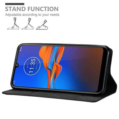 Motorola MOTO E6 PLUS Suojakuori Lompakkokotelo (Musta)
