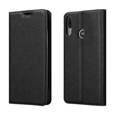Motorola MOTO E6 PLUS Suojakuori Lompakkokotelo (Musta)