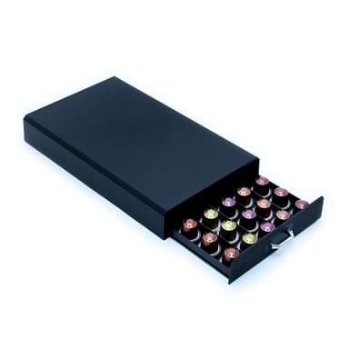 Säilytyslaatikko kahvikapseleille Nespresso (musta)