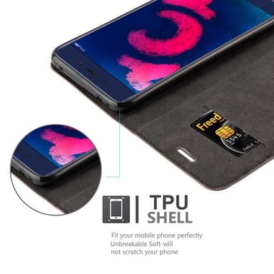 Honor 6C PRO Suojakuori Lompakkokotelo (Ruskea)