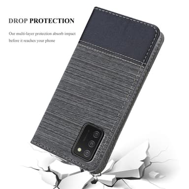 Samsung Galaxy A02s Suojakuori Lompakkokotelo (harmaa)