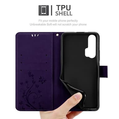 Honor 20 PRO Suojakuori Lompakkokotelo (Violetti)