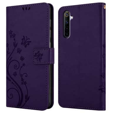 Realme 6 4G / 6s Suojakuori Lompakkokotelo (Violetti)