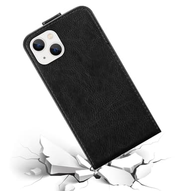iPhone 14 PLUS Suojakuori Lompakkokotelo (Musta)