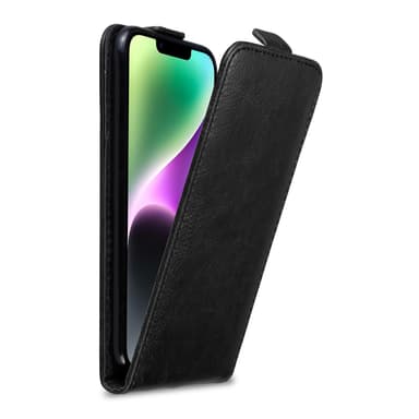 iPhone 14 PLUS Suojakuori Lompakkokotelo (Musta)
