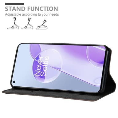 OnePlus 9RT 5G Suojakuori Lompakkokotelo (Ruskea)