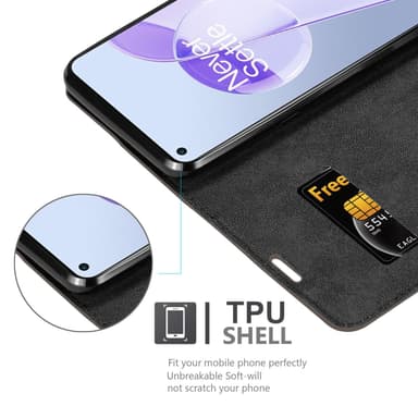 OnePlus 9RT 5G Suojakuori Lompakkokotelo (Ruskea)