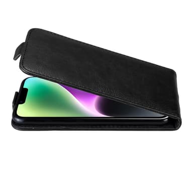 iPhone 14 PLUS Suojakuori Lompakkokotelo (Musta)