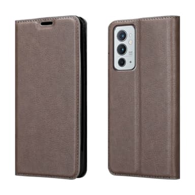 OnePlus 9RT 5G Suojakuori Lompakkokotelo (Ruskea)