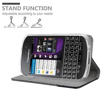 Blackberry Q10 Suojakuori Lompakkokotelo (harmaa)