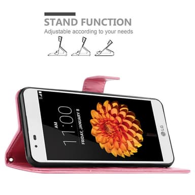 LG K7 2016 Suojakuori Lompakkokotelo (Vaaleanpunainen)