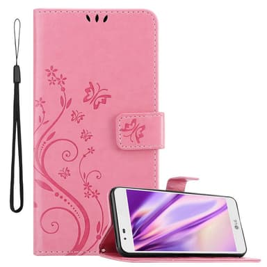 LG K7 2016 Suojakuori Lompakkokotelo (Vaaleanpunainen)
