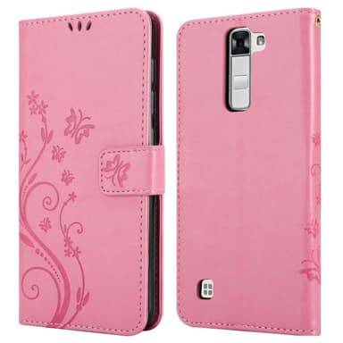 LG K7 2016 Suojakuori Lompakkokotelo (Vaaleanpunainen)