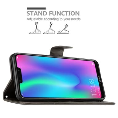 Honor 8C Suojakuori Lompakkokotelo (harmaa)