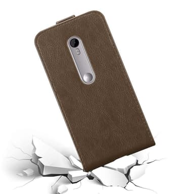 Motorola MOTO G3 Suojakuori Lompakkokotelo (Ruskea)