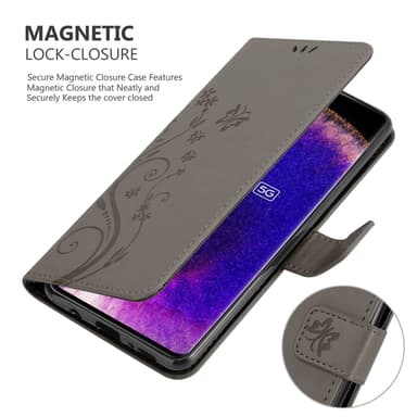 Oppo FIND X5 Suojakuori Lompakkokotelo (harmaa)