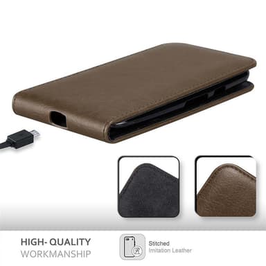 Motorola MOTO G3 Suojakuori Lompakkokotelo (Ruskea)