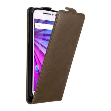 Motorola MOTO G3 Suojakuori Lompakkokotelo (Ruskea)