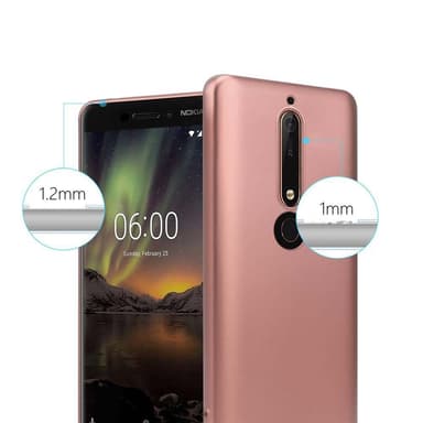 Nokia 6.1 Suojakuori Kotelo (Vaaleanpunainen)