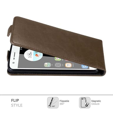ZTE Blade V8 MINI Suojakuori Lompakkokotelo (Ruskea)