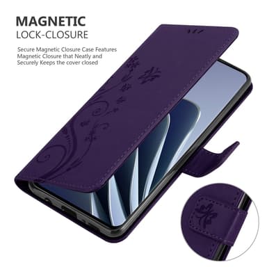 OnePlus 10 PRO 5G Suojakuori Lompakkokotelo (Violetti)