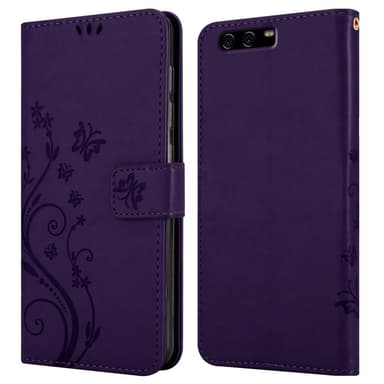 Huawei P10 PLUS Suojakuori Lompakkokotelo (Violetti)
