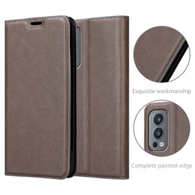 OnePlus Nord 2 5G Suojakuori Lompakkokotelo (Ruskea)