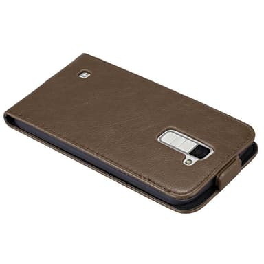 LG K10 2016 Suojakuori Lompakkokotelo (Ruskea)