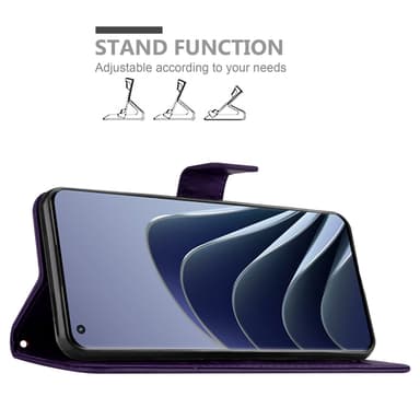 OnePlus 10 PRO 5G Suojakuori Lompakkokotelo (Violetti)