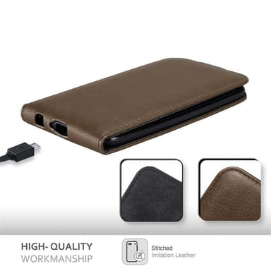 LG K10 2016 Suojakuori Lompakkokotelo (Ruskea)