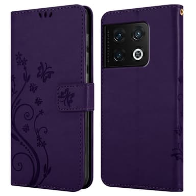 OnePlus 10 PRO 5G Suojakuori Lompakkokotelo (Violetti)