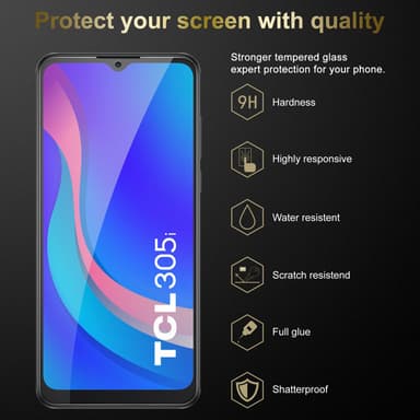 TCL 305i 3x Suojakalvo Karkaistu lasi Näytönsuoja