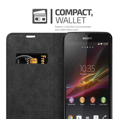 Sony Xperia Z Suojakuori Lompakkokotelo (Ruskea)